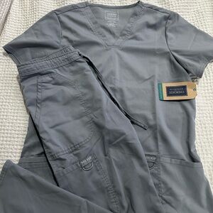Cherokee Steel Blue Scrub Set